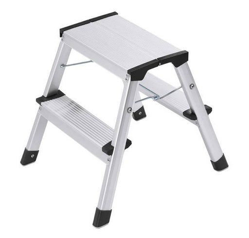 Alu-Sicherheitsleiter "Hailo L90" Aluminium | 2 x 2 Stufen