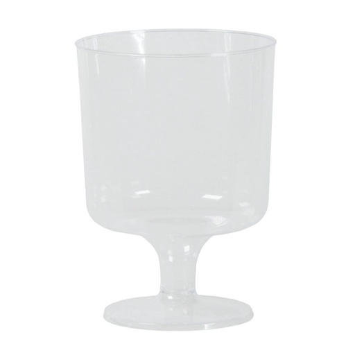 Weinglas mit Fuß 200 ml, Kunststoff transparent | 10 Stück