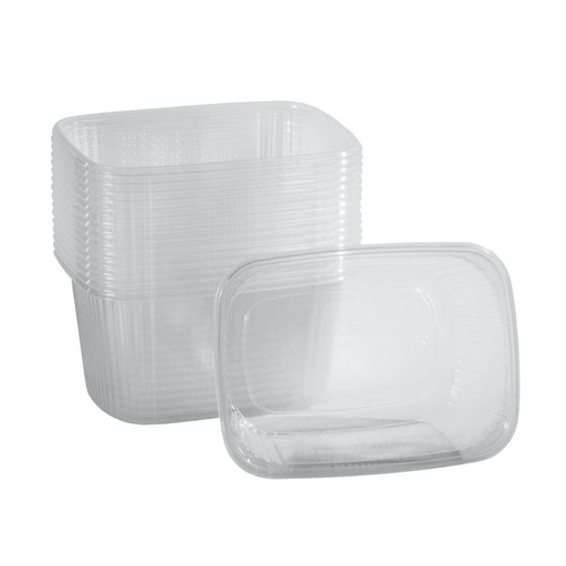 Verpackungsbecher eckig 250 ml, Kunststoff | 1000 Stück