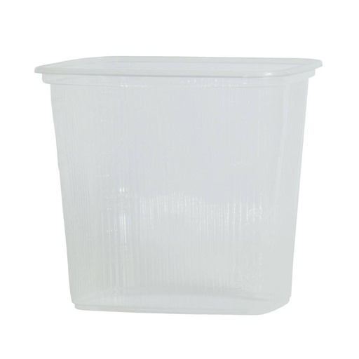 Verpackungsbecher eckig 500 ml, Kunststoff | 100 Stück