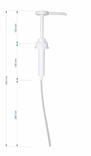 Dosierpumpe für 10- bis 30-Liter-Kanister, ca. 30 ml pro Hub, Ansaugschlauch 31 cm individuell kürzbar | DIN 51
