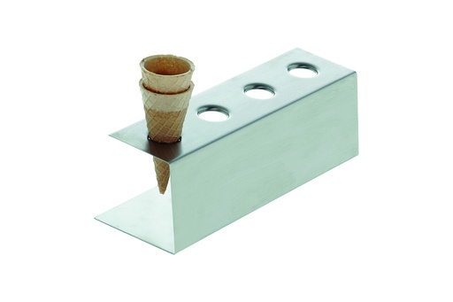 Eistütenhalter aus Edelstahl, 270 x 95 x 85 mm
