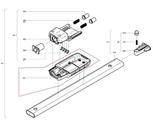 Zubehör/Ersatzteil: Befestigungsschale für Batteriehalter