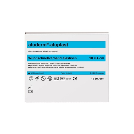 aluderm®-aluplast elastisch, 10 cm x 4 cm | 10 Stück
