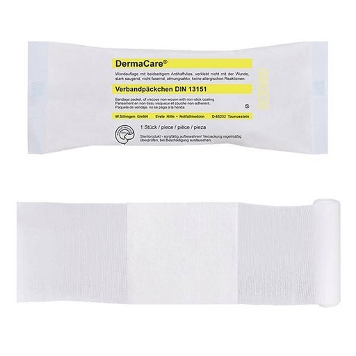 DermaCare® Verbandpäckchen DIN 13151, Farbcode gelb | mittel