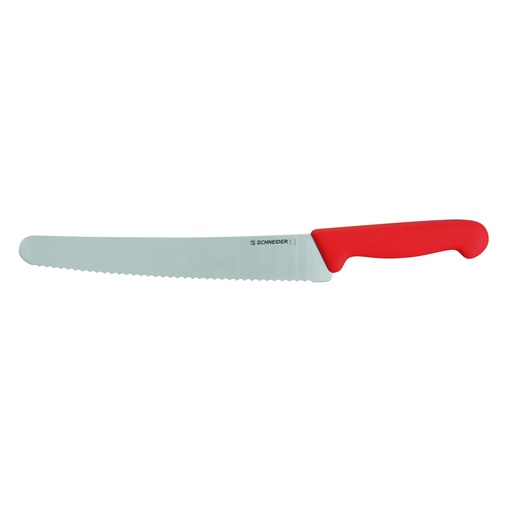 Universalmesser mit Wellenschliff, 250 mm, rot