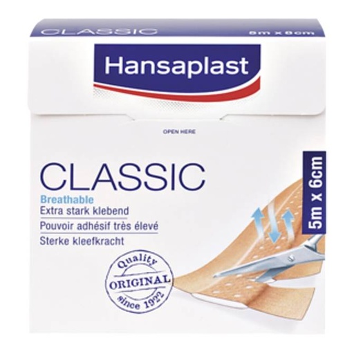 Hansaplast Classic, Heftpflaster | 5 m x 6 cm