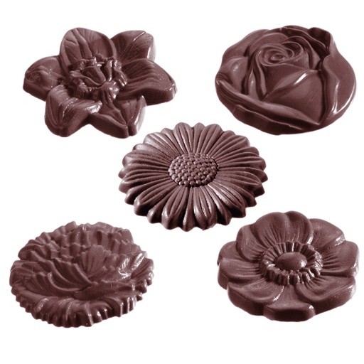 Schokoladen Form aus Polycarbonat, Ø 43 mm, 5 Figuren