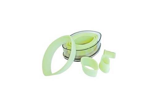 Ausstechersatz oval, glatt, 7 Stück