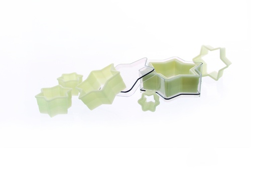 Ausstechersatz Stern, glatt aus Polyamid, 135 mm, 7 Teile