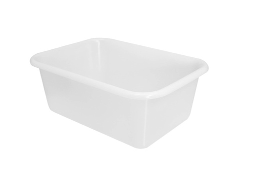 Teigwanne rechteckig aus HDPE, 440 x 320 x 155 mm, weiß