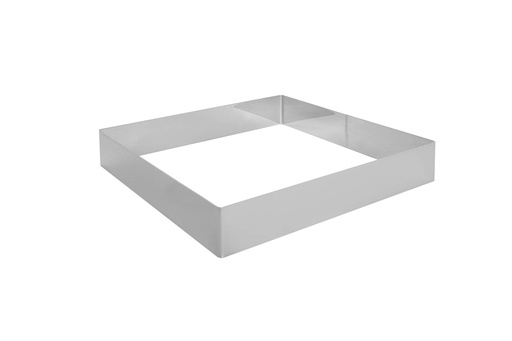 Schnitten- /Backrahmen aus Edelstahl, 280 x 280 x 50 mm