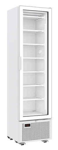 Tiefkühlschrank 1 Glastür, 221 L, 494 x 521 x 1915 mm, weiß