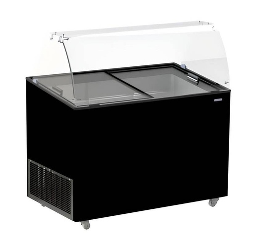 Speiseisvitrine Java, 8 x 5 L, 1184 x 684 x 1229 mm, schwarz