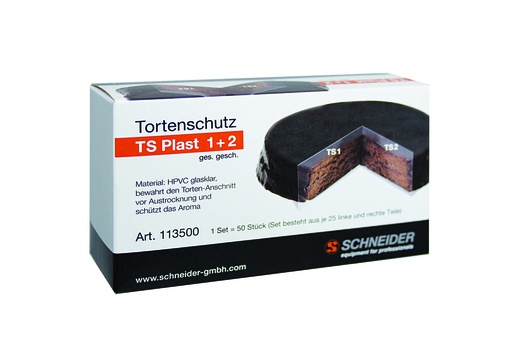 Tortenschutz aus HPVC, 140 × 50 mm, transparent