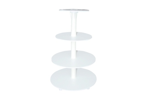 Etagen-Tortenständer aus Polystyrol, Ø 200-340 mm, weiß, 4-teilig