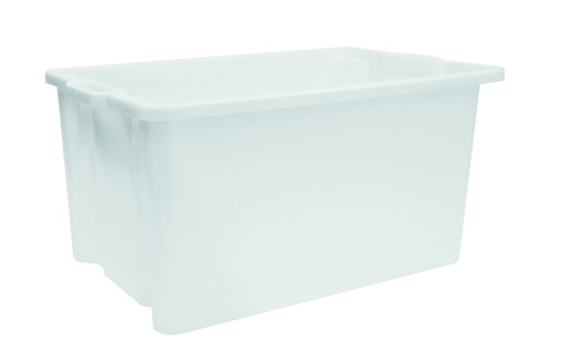Stapelbehälter aus HDPE, 740 x 460 x 360 mm, weiß