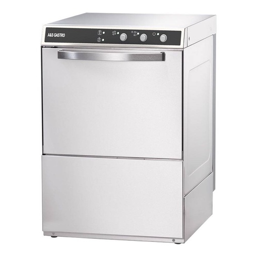 Geschirrspülmaschine inkl. Klarspülmitteldosier- und Reinigerdosier- und Ablaufpumpe | 400 Volt, 4,9 kW | 565x665x835 mm