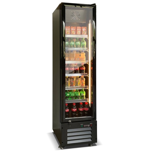 Getränkekühlschrank 220 Liter | schwarz |  420 X 485 X 1890 mm