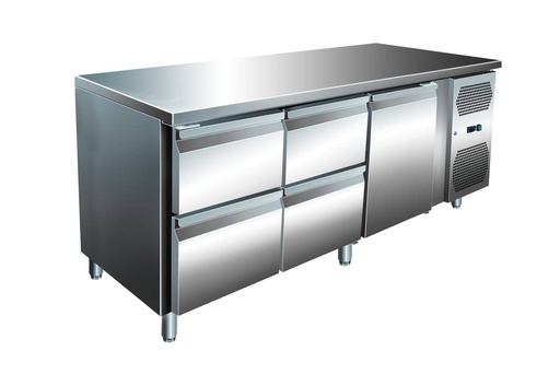 VIP Kühltisch mit 2x 2 Schubladen und 1 Tür -2 bis +8°C 1.795x600x860 mm