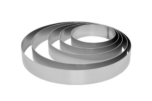 Tortenring-Set aus Aluminium, Höhe 60 mm, 5-teilig