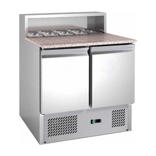 Saladette mit eingebauter Kühlung | 2 Türen | Volumen: 213 Liter | 900 x 700 x 1087 mm