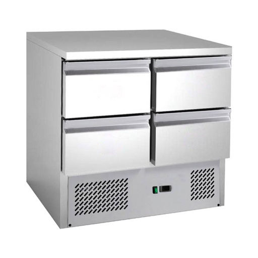 Saladette mit eingebauter Kühlung | 4 Schubladen | Volumen: 109 Liter | 900 x 700 x 850 mm