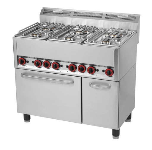 Thermik Serie 600 I Gasherd mit Elektrobackofen I SPT-90GL