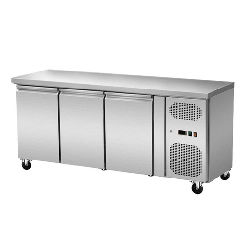 TIEFKÜHLTISCH  MIT ROLLEN 3 MODULE     B x T x H   1.795 x 700 x 860 mm  |  417 L