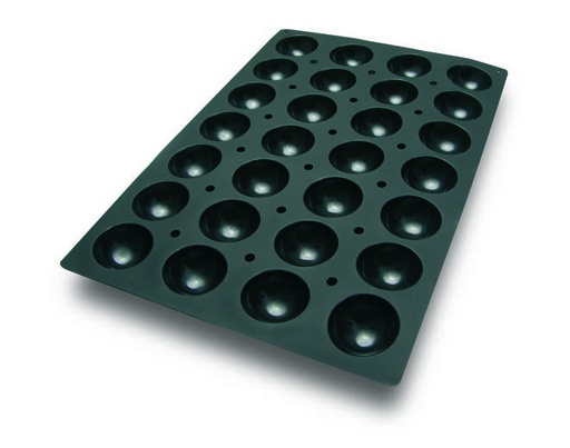 Backform aus Silikon Halbkugel, 28 x 90 ml