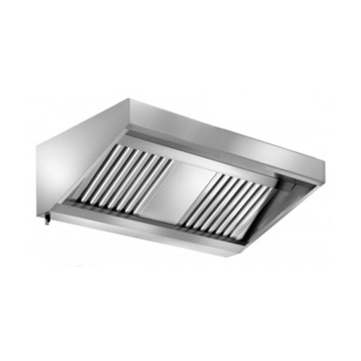 Wandhaube ohne Motor | Edelstahl | Filter Typ B | Filter: 5 | 2400 x 900 x 450 mm