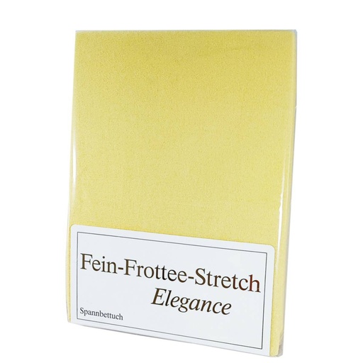 Spannbettlaken "Fein-Frottee-Stretch Elegance" Sondermaß 70 x 200 x 8 cm | gelb