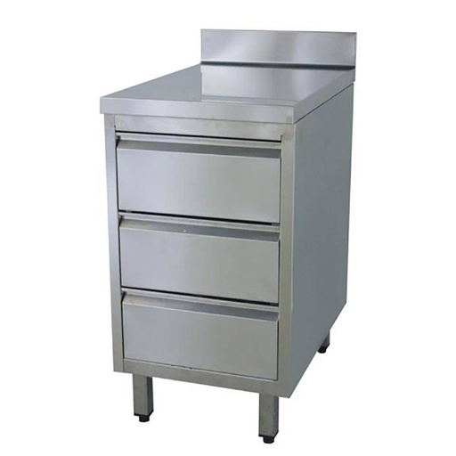 Schubladenschrank mit 3 Schubladen inkl. Aufkantung, 400 x 600 mm