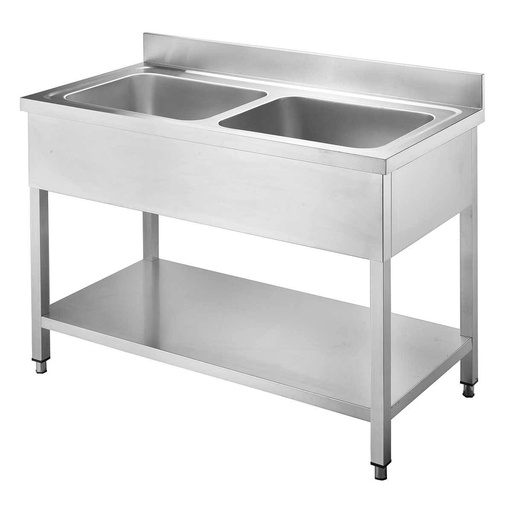 Spültisch / 2 Becken, 1200 x 700 mm