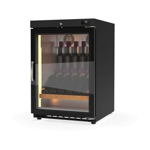 TOPLINE Weinkühlschrank 650 Schwarz, 120 Liter, 26 Flaschen, 600 x 650 mm