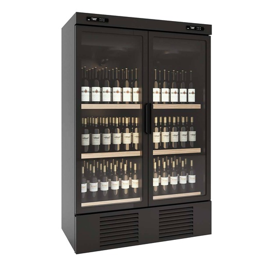 TOPLINE Weinkühlschrank Schwarz, 2 Zonen symmetrisch, 1000 Liter, 1250 x 770 mm