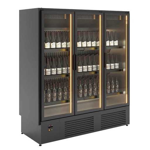 TOPLINE Weinkühlschrank Schwarz, 1690 Liter, 1908 x 805 mm