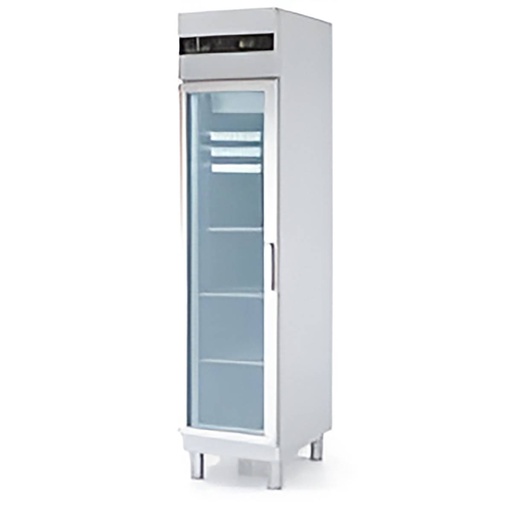 TOPLINE Kühlschrank GN 1/1, Edelstahl, Glastür, 303 Liter, 430 x 770 mm