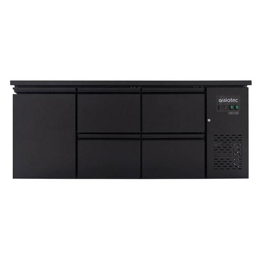 Barkühltisch schwarz / 1 Tür & 4 Schubladen - 425 L, 2005 x 520 mm