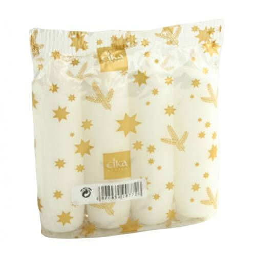 Kerzen Adventskerzen (Typ 12er) 90 x 25 mm, weiß | 4 Stück/Pack