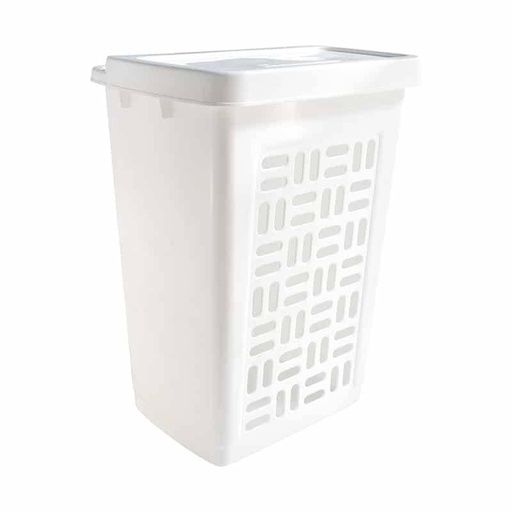 Wäschesammler/Wäschebox 60 Liter, 44 x 35 x 61cm | weiß