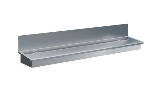 Waschbecken 4 aus Edelstahl, 2400 x 468 x 438 mm