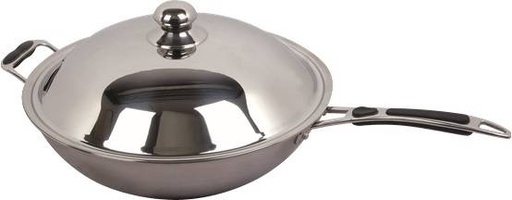 Induktion Pfanne ø36 für Wok aus Edelstahl