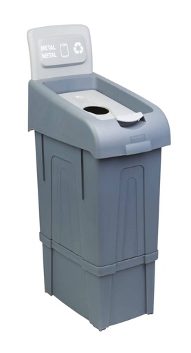 Recyclingeimer Metal, 340 x 550 x 1050 mm, grau