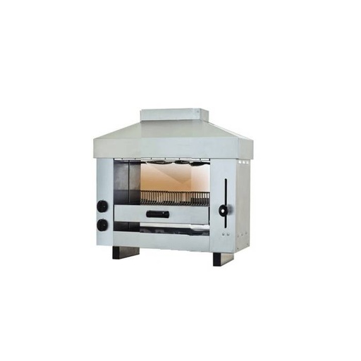 Salamander Gas 2 aus Edelstahl, 650 x 500 x 720 mm