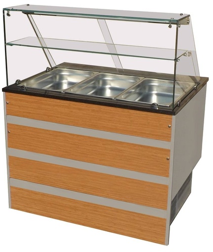 Gekühltes Büffet GN 3/1, 1070 x 800 x 850 mm, braun