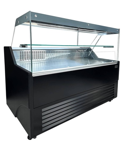 Kühlvitrine Wesley 1.5, schwarz / edelstahl