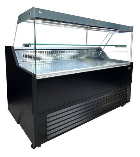 Kühlvitrine Wesley 2.0, schwarz / edelstahl