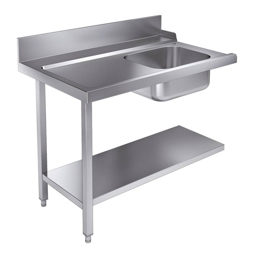 Zulauftisch Grundboden 1200 Links für 7280.0045-0046, 1200 x 750 x 900 mm