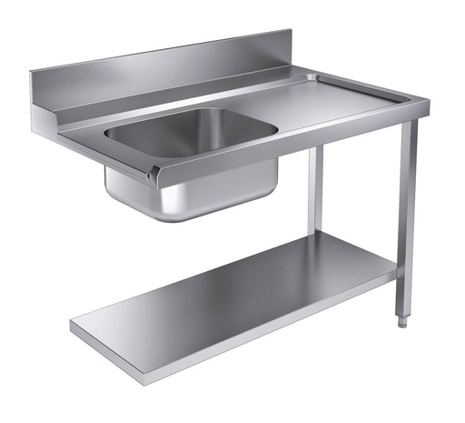 Zulauftisch Grundboden 1200 Rechts für 7280.0045-0046, 1200 x 750 x 900 mm